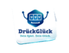 Das DrückGlück Logo in 340x262 mit transparentem Hintergrund